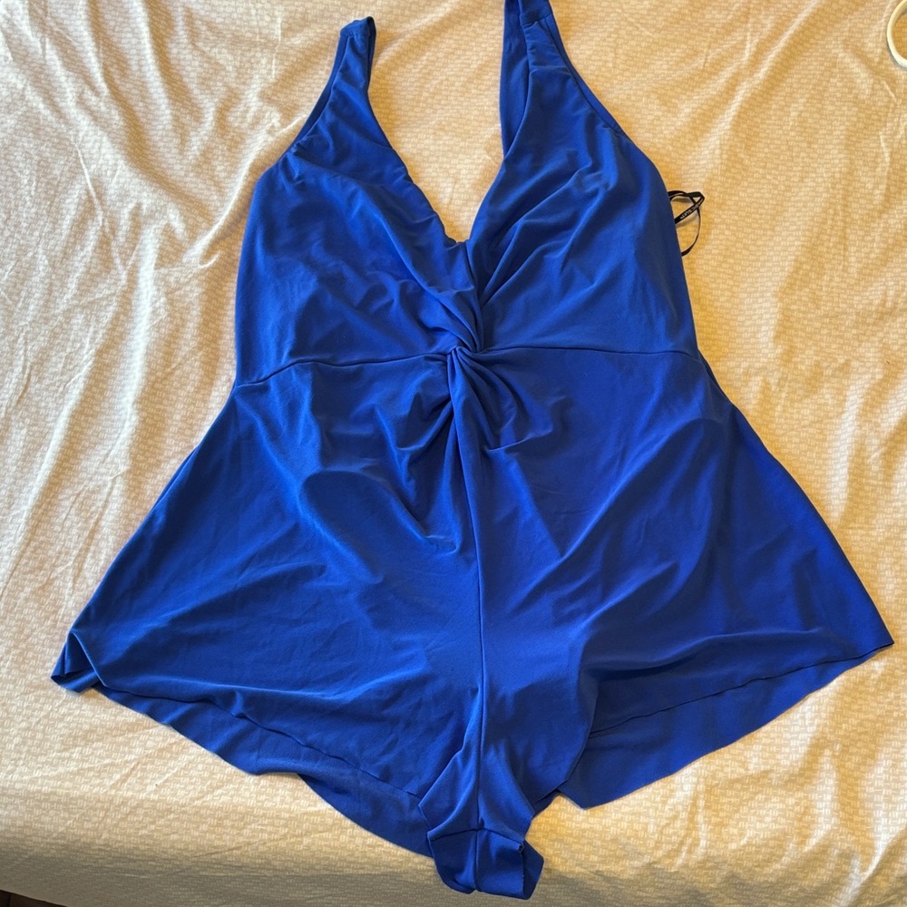 Magicsuit Royal Blue Twist-Front One-Piece Swimsuit